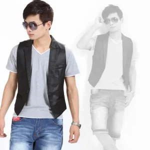 Custom Vest Full Size Silk Look V Neck Waistcoat Vest for Mens Boys Suit Black Color Vest Necktie Bowtie Hanky