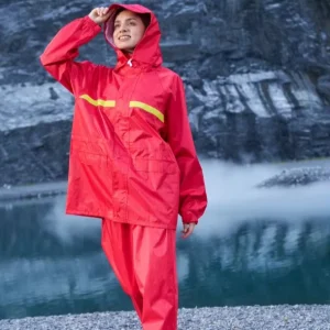 Custom Waterproof Raincoat Jacket Pants Suit Anti Static Raincoat High Reflective for Outdoor