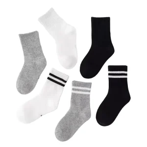 Custom White 100% Cotton Thin Crew Sports Socks Students Boys Girls School Uniform Bottom Logo Summer Design