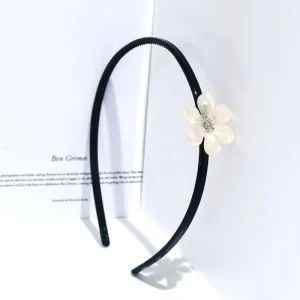 Custom White Flower Headband for Kids Children Acetate Plastic Headband Women Hairband Girls Fashion Hair Band Hoop Accessories