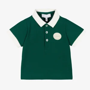 Custom logo Casual Style Boys Kids T shirts Polo Shirts Cotton Pique Short Sleeve Hunter Green Boys T shirts Polo Shirts