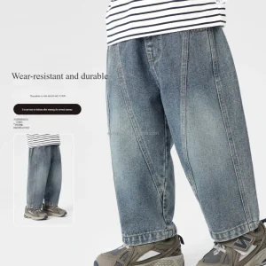 Customizable Durable Wear resistant Boys Toddler Structured Fade resistant Non deformable Versatile Denim Jeans