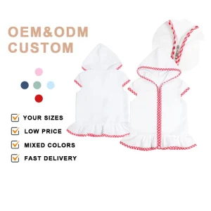 Customizable Girl’s Terry Cloth Swim Cover up Baby Girl Swim Suit High Quality Swimwear