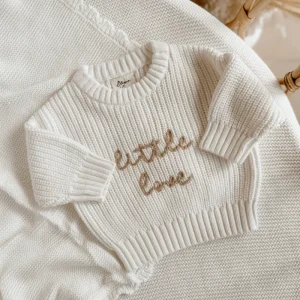 Customizable Vintage Knitted Baby Sweaters for Boys Girls Casual Style Warm Wool for Spring Summer Autumn Winter Newborn