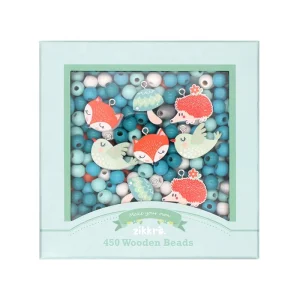 Customize 435pcs Cute Wooden Kids Jewelry Accessories Lovely Colorful Fox Bird Bracelets Kits for Children