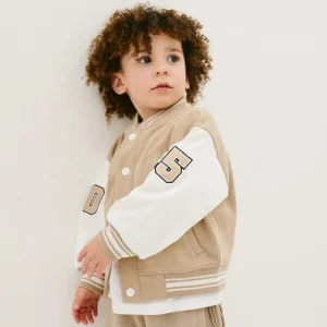 Customize Logo Chenille Embroidery Outwear Jacket Unisex Children Baby Boy Baseball Varsity Jackets
