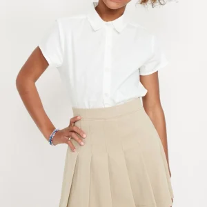 Customize Logo Short Sleeve Button up Blank Sold Girls T Shirt Polo Shirts