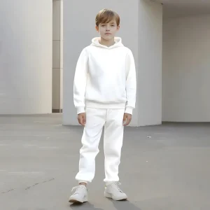 Customized Boys Casual Spring Pullover Full Length Hoodie Sweatshirt Fast Delivery Solid Color 100% Polyester Quick Dry Elastic