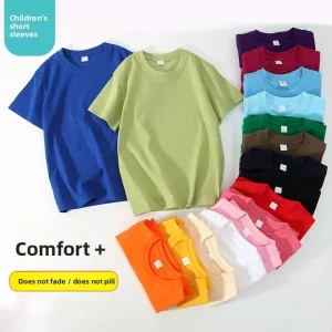 Customized Children’s T shirts Blank Casual Shirts Versatile Kindergarten Class Uniforms Round neck Short sleeve Shirts