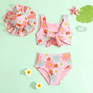 Customized Cute Tankinis Swimsuit for Little Girls Children’s Sunscreen Toddler Baby Girls Swimwear