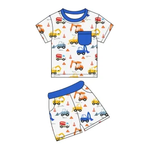 Customized Organic Bamboo Baby Unisex Pajama Set 2pcs Newborn Breathable Summer Nighty Sleepwear Pijama Infant Clothing Set