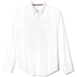 Customized School Boys’ Young Mens Long Sleeve Oxford Shirt