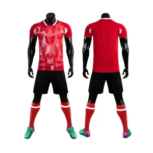 Customized Soccer Jerseys 100% Polyester Mesh Breathable Boys Football Jerseys