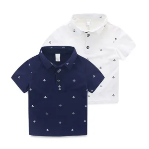 Customized Summer Knitted Cotton Polo Shirt for Boys Casual Fashion Printing T Shirt