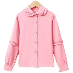 Customized logo From 20pcs New Polo Shirt Girl Girls T Shirts Polo Shirts Long Sleeve T Shirts for Girls