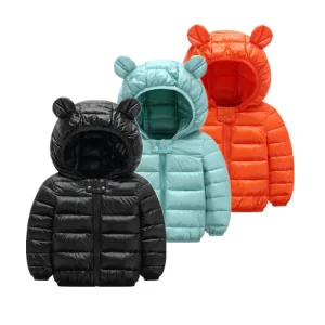 Cute Baby Girls Jackets Kids Boys Down Coats With Ear Hoodie Spring Girl Clothes Infant Children’s Clothing for Boys Coat