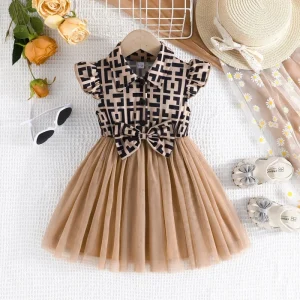 Cute Baby Girls Summer Dresses Sleeveless O-Neck Fluffy Children Clothing Solid Pattern Satin Fabric