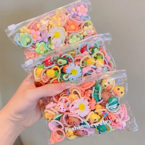 Cute Cartoon Bow Hairband for Girls and Babies Children’s Rubber Band Flower Headwear Accessory