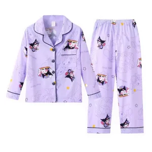Cute Cartoon Character Sleepwear Pajamas Set for Girls Ladies Home Clothes Pyjamas