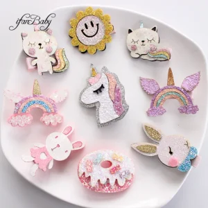 Cute Cartoon Flower Hair Clip for Girls First Hair Accessories for Baby and Toddler Alloy and Metal Material Kids’ Headwear