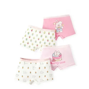 Cute Cartoon Kids Cotton Little Girl Reusable Briefs Panties Baby Girls Underwear