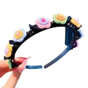 Cute Cartoon Kids Headband Elastic Hair Accessories Set Non Slip Hair Hoop for Toddler Baby Girls Women Daily Wear