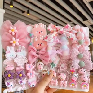 Cute Children Head Rope Sweet Little Baby Girl Princess Hair Ring Bow Hair Rubber Bands Hair Accessories