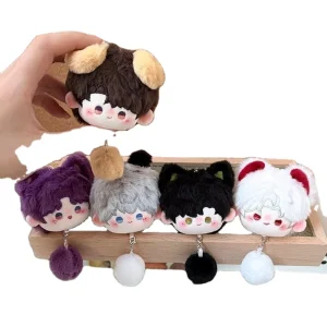 Cute Cotton Doll Bag Charm Plush Keychain Stuffed Animal Pendant Soft Toy for Kids Gift and Accessories