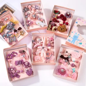 Cute Hair Accessories for Baby Little Girls Fashion Hair Clips 10pcs Children Cloth Hairpin Set