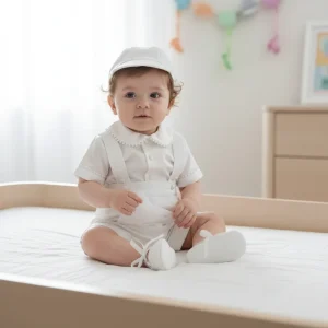 D9210 Beige Christening Suit for Boys