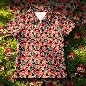 Daddy and Me Boys Southern Camo Team Button Polo Shirts Tops
