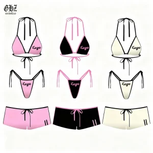 Designer Custom Women’s Beachwear Two Piece Bikini Set Push Up Bikini Swimwear Girl Swimsuits for Women