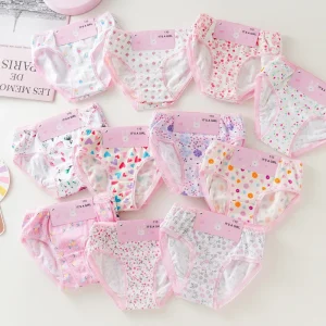 Direct From Manufacturer Cute Children’s Boxer Briefs Underwear Set 100% Cotton Girls Panties 3 Piece Pack for Ages 12+ Years