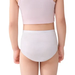 Disposable Girls Underwear Reverse Seam Craft 100% Combed Cotton Kids Panties White Pink Travel Disposable Briefs