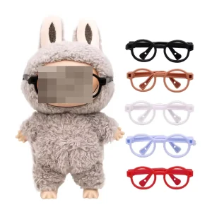 Doll Glasses Toy 10cm 20cm for Cute Cartoon Bear Stuffed Bubu Doll Accessories for Kids