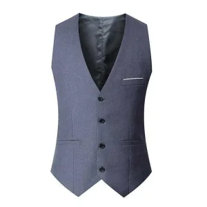 Dress Vests for Men Slim Fit Mens Suit Vest Male Waistcoat Gilet Homme Casual Sleeveless Formal Business Jacket
