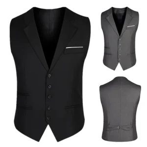 Dress Vests for Men Slim Fit Sleeveless Suit Waistcoat Casual Formal Business Male