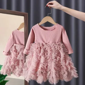 Dresses for Girls Infant Toddler Baby Little Girl Princess Smock Dresses Cute Pink Pageant Wedding Party Dress