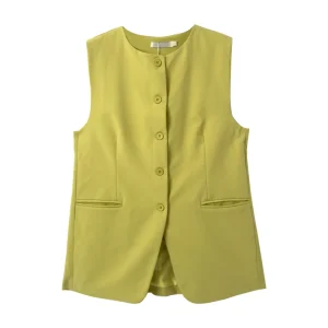Dressy Suit Vest Waistcoat for Women Custom Logo Color Formal Work Office Business Ladies Slim Fit Vintage Casual Vest