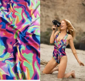 Eco-friendly Recycled Quick-Dry Stretch Fabric Made Recycled Plastic Bottles (RPET) for Girls’ Swimwear Sportswear Polyester
