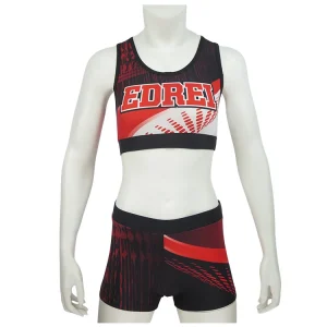 Edrei Sportswear Sets Custom Cheerleader Uniforms for Girls Athletics Outfits Tank Top Shorts OEM Service