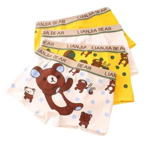 Elastic Antimicrobial Comfortable Concise Boys Underwears Kids Boxer Underwear Cartoon Panties for Children