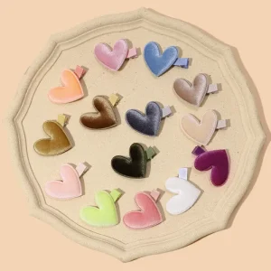 Europe Fashion Custom Lovely Sweet Cute Fabric Children’s Shape Barrettes Hairpin Hair Clips Accessories for Baby