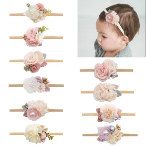 European American Baby Hair Accessories Children’s Flower Elastic Hair Bands Gifts