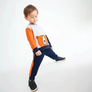 European American Style Boys Cotton Sweater Set Animal Cartoon Print Spring Autumn Baby Two Piece Infant Clothing