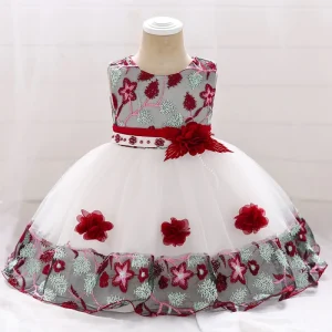 FSMKTZ Dresses for Girls 0-2 Years Old Princess Dress up Kids Flower Princess Fancy Fluffy Baby Girls Party Dresses L5045XZ