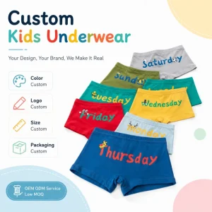 Factories Boys Spandex / Cotton Boxer Briefs Soft Stretch Fit Lightweight Daily Underwear for Kids Custom Label Ready