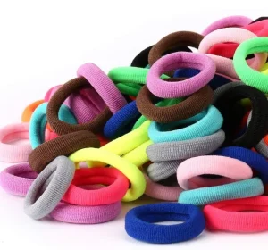 Factory 100pcs Bulk China Colorful Baby Kids Accessories Hair Rings Custom Thick Seamless Hair Ties Ponytail