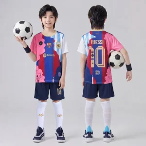 Factory Boys Soccer Jersey Customization Heat-transfer logo Loose fitting and Breathable Soccer Team Football Jersey