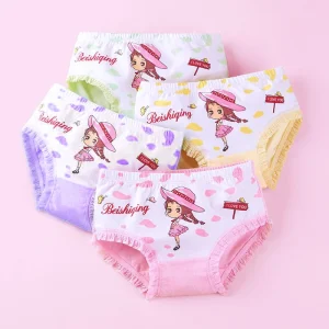 Factory Direct Children’s Underwear Cute Girls Cotton Briefs for 2 12 Year Baby Girls